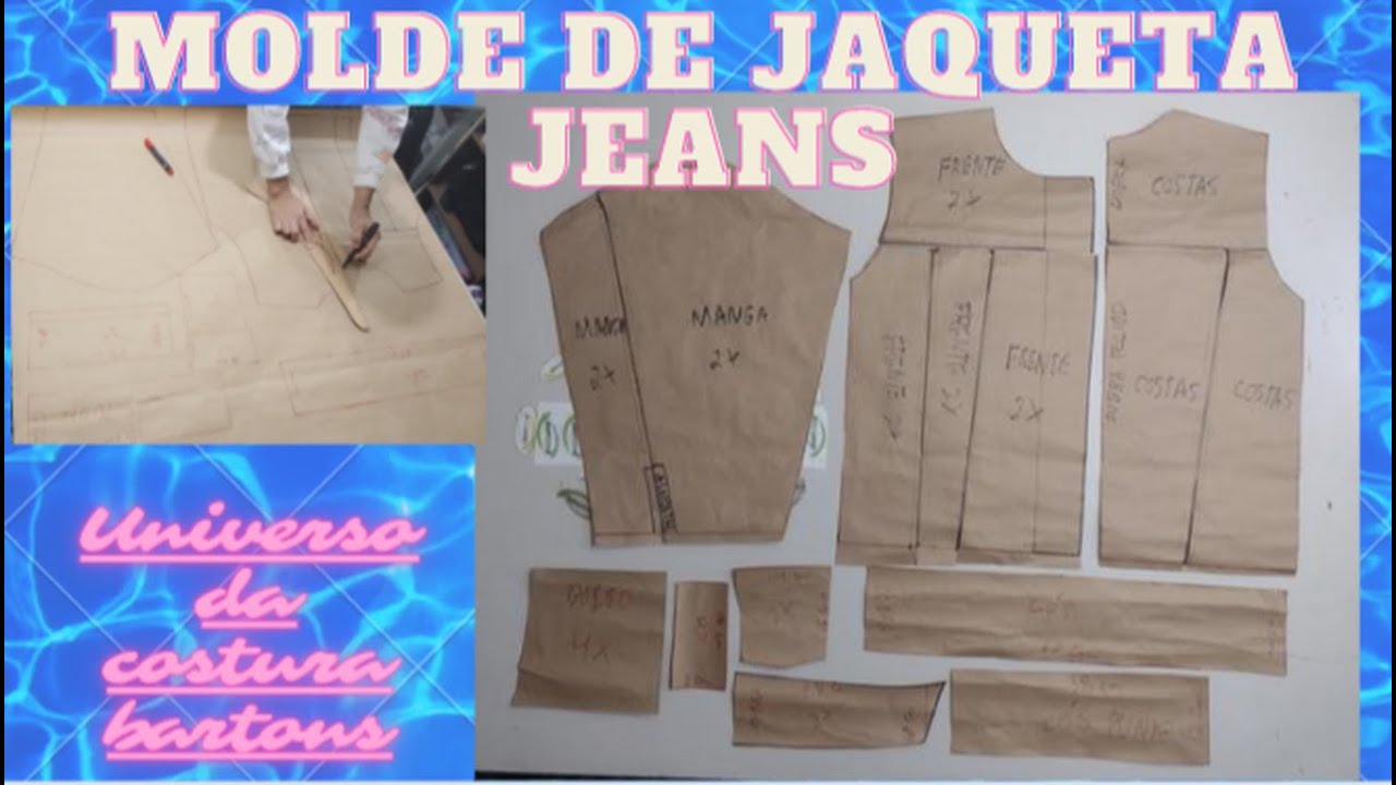 Como fazer molde de Jaqueta jeans