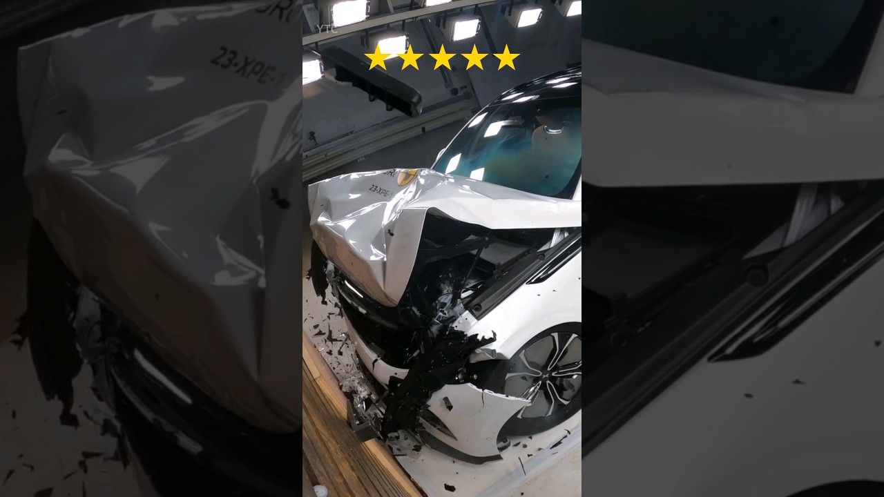 Crash test 2023 XPENG G9, LHD, five star rating, safe SUV