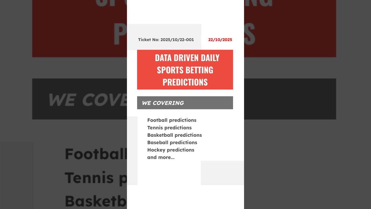 🎾Tennis predictions for today 2025-10-22 - tennis betting tips daily