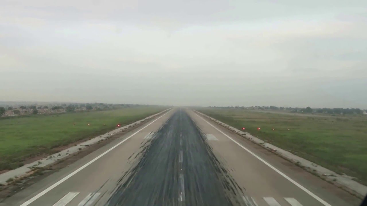 COCKPIT VIEW OF LANDING AT LUANDA (ANGOLA) AIRPORT