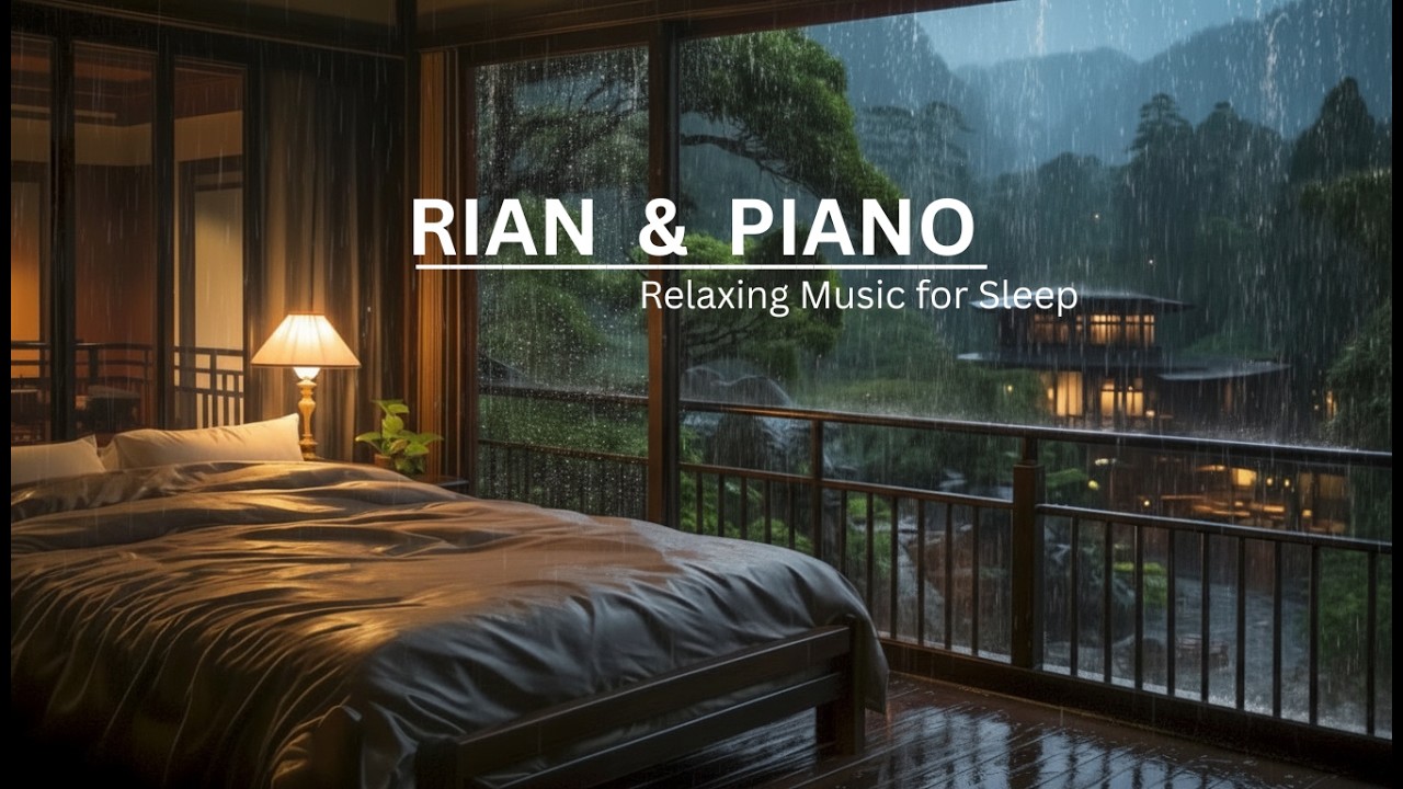 Deep Sleep Music 🎧 Calm Piano with Gentle Rain for Peaceful Nights & Relaxation