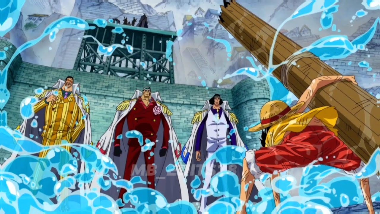 Luffy vs 3 almirantes | Edit Status (One piece)