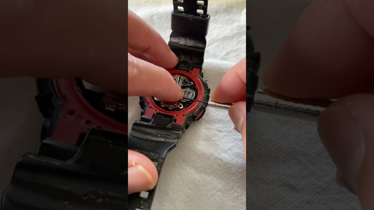 DIY: G-SHOCK 5081 GA-100 Replacement Battery #diy #gshock #casio  #satisfying