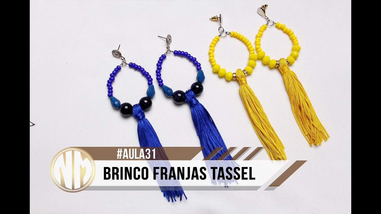 #Aula31 - Brinco Franjas Tassel - passo a passo