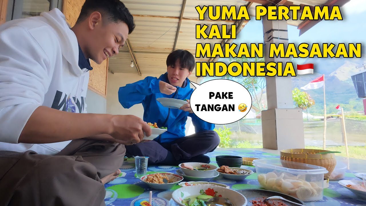 ORANG JEPANG JAGO MAKAN PAKE TANGAN 🤣 PERTAMA KALI MAKAN MASAKAN INDONESIA 