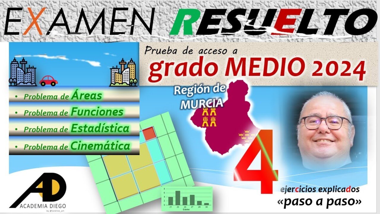 Prueba de ACCESO a GRADO MEDIO Murcia 2024 Ejercicios Resueltos Paso a Paso   @ACADEMIADIEGO ​