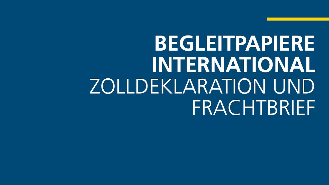 Begleitpapiere für den internationalen Warenversand I Q&A