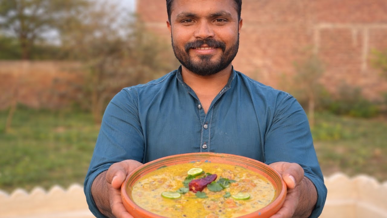 Funny Punjabi Style Kadi Pakora Recipe | Desi Village Food with Tappay