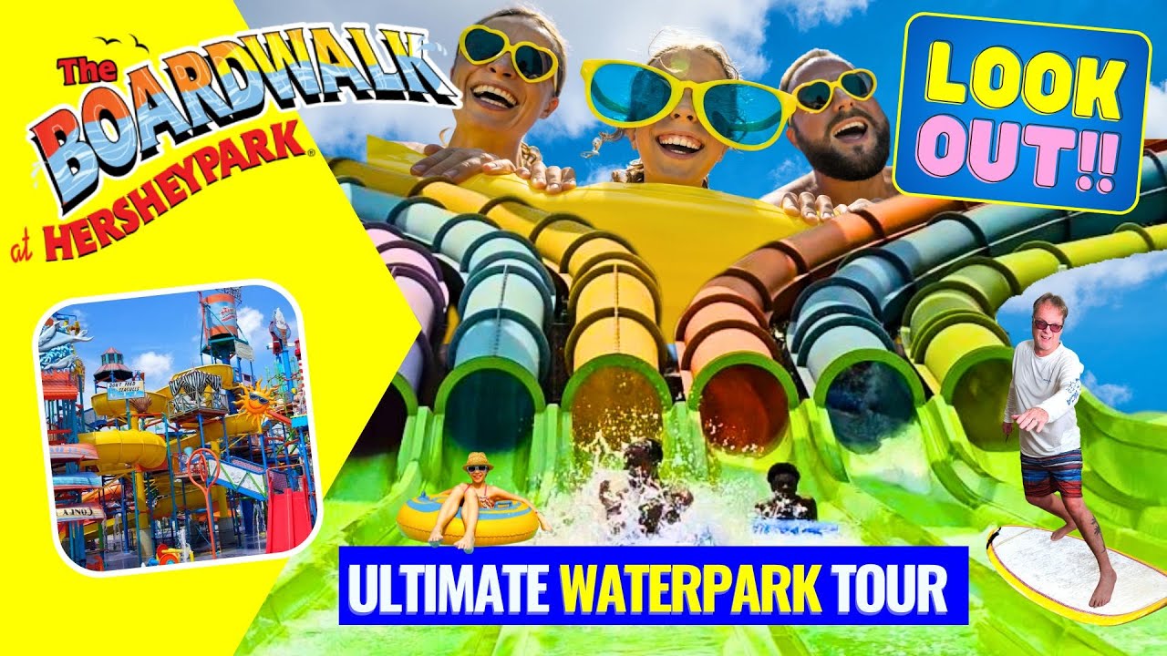 Hersheypark Water Slides at the Boardwalk Water Park - The Ultimate Water Park Tour at Hersheypark