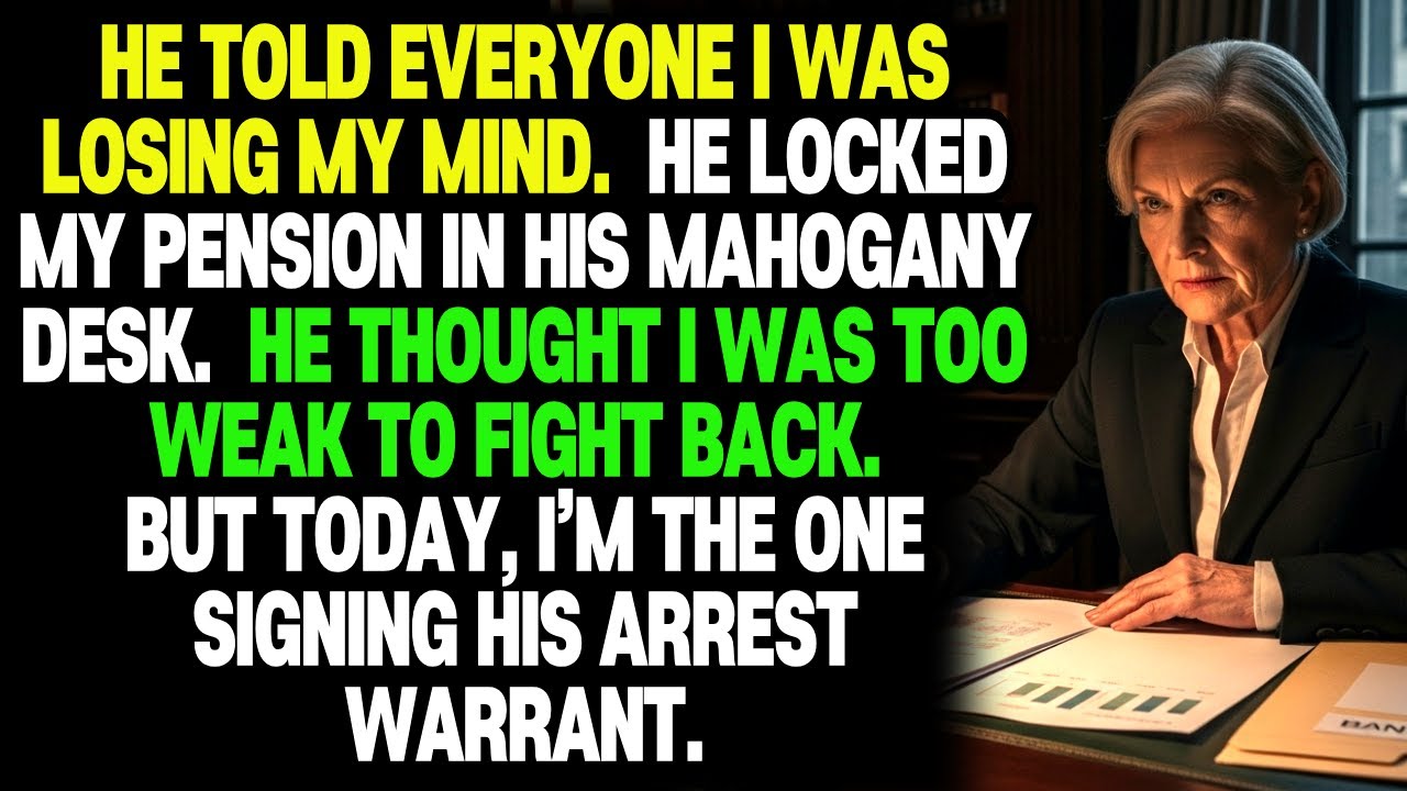 HE TOLD EVERYONE I WAS LOSING MY MIND.HE LOCKED MY PENSION IN HIS MAHOGANY DESK.HE THOUGHT I WAS...