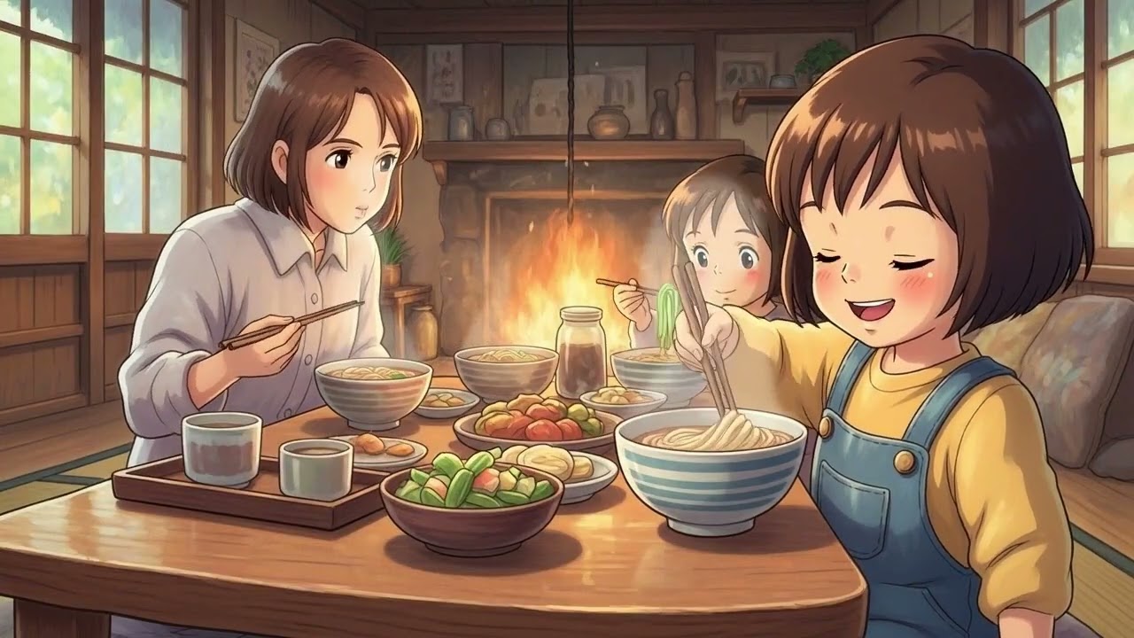 Ghibli mix style / A winter weekend in the cabin ❄️✨🪄☃️