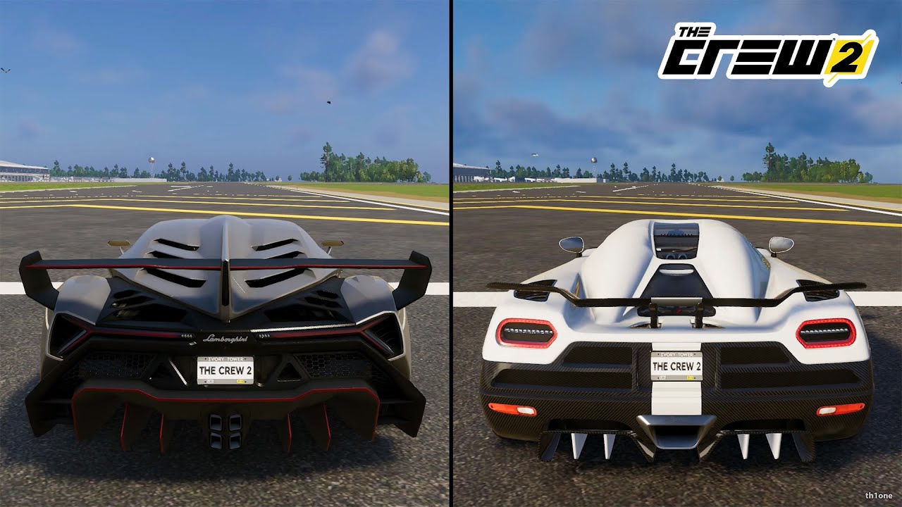The Crew 2 | Lamborghini Veneno 2013 vs. Koenigsegg Agera R 2012 Performance and Sound Comparison