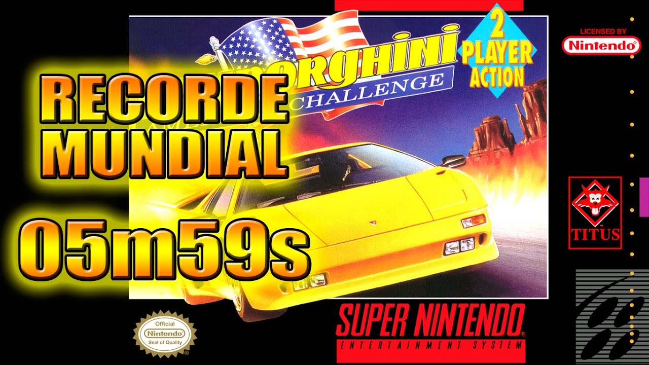 LAMBORGHINI American Challenge - SPEED RUN (Recorde Mundial) 5m59s (SNES)