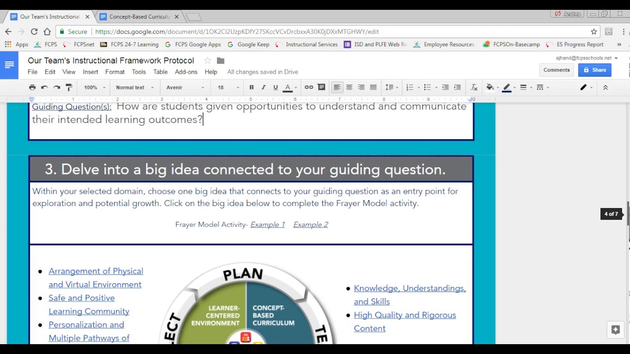Instructional Framework Protocol