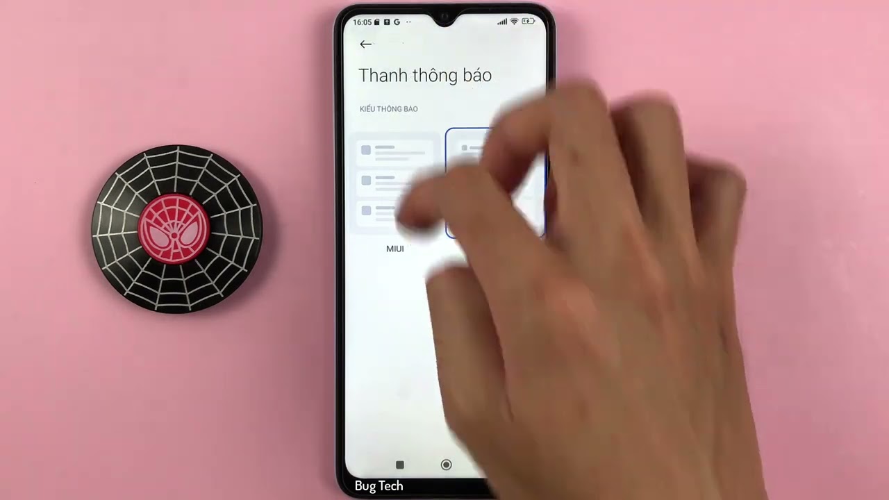 Cách thay đổi kiểu ngăn thông báo trên Xiaomi Redmi 12C Android 13