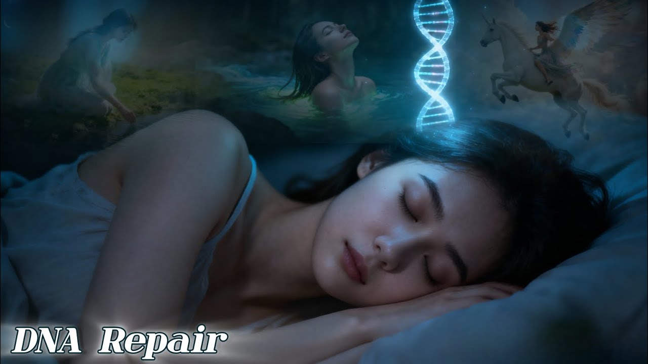 Deep Sleep Healing Frequencies 🌙 432Hz + 528Hz | DNA Repair During Sleep | Delta Waves