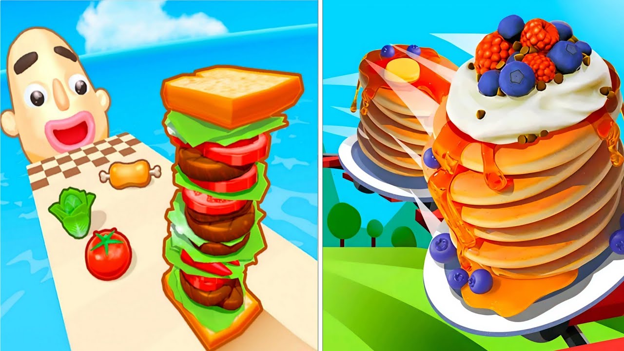 Sandwich Runner Vs Noodles Run 🥪🍜 | Ultimate Food Race Challenge Gameplay New Update 2026