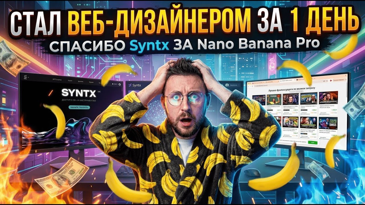 Обзор Nano Banana PRO в Syntx AI &mdash; стал веб-дизайнером за 1 день! Инструкция для новичков