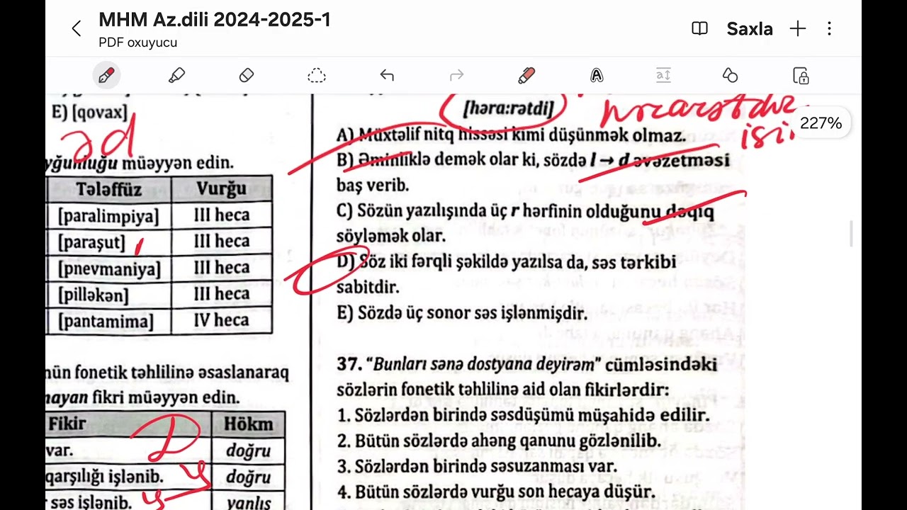 İsayeva Röya MHM fonetika test izahı 30-40 
