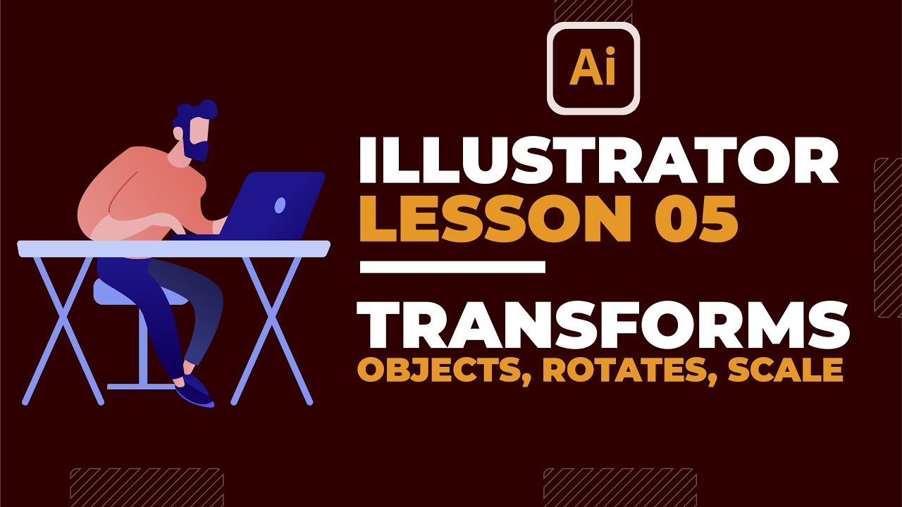 Lesson 05: Transforms objects, Rotates, Scale | Ku Baro Afsomali Basic Illustrator Si Taxane ah