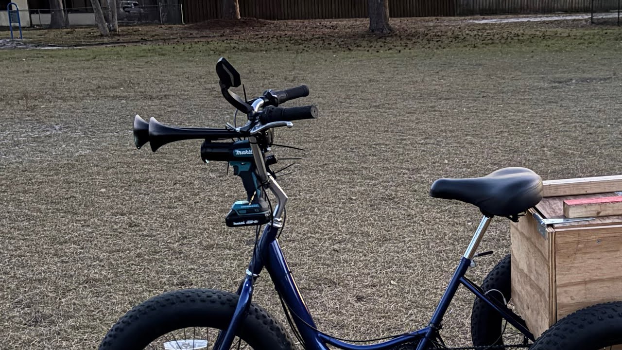 I put a train horn on my tricycle!￼ 100 subscriber special!