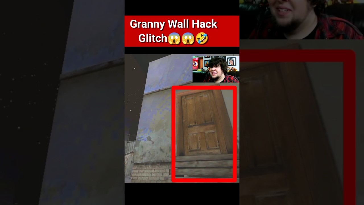 Granny Wall Hack Glitch 😱🤣 Granny 1 #shorts #viral #granny #glitch #horrorgaming #slendrina #funny