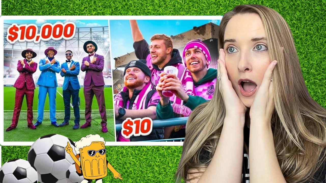 REACTING TO  SIDEMEN $10,000 VS $10 FOOTBALL MATCH