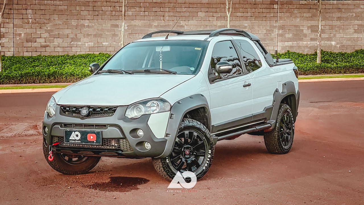 FIAT STRADA ADVENTURE 2015 COM CALÇO E PNEUS 215/65/16 A VENDA EP #903