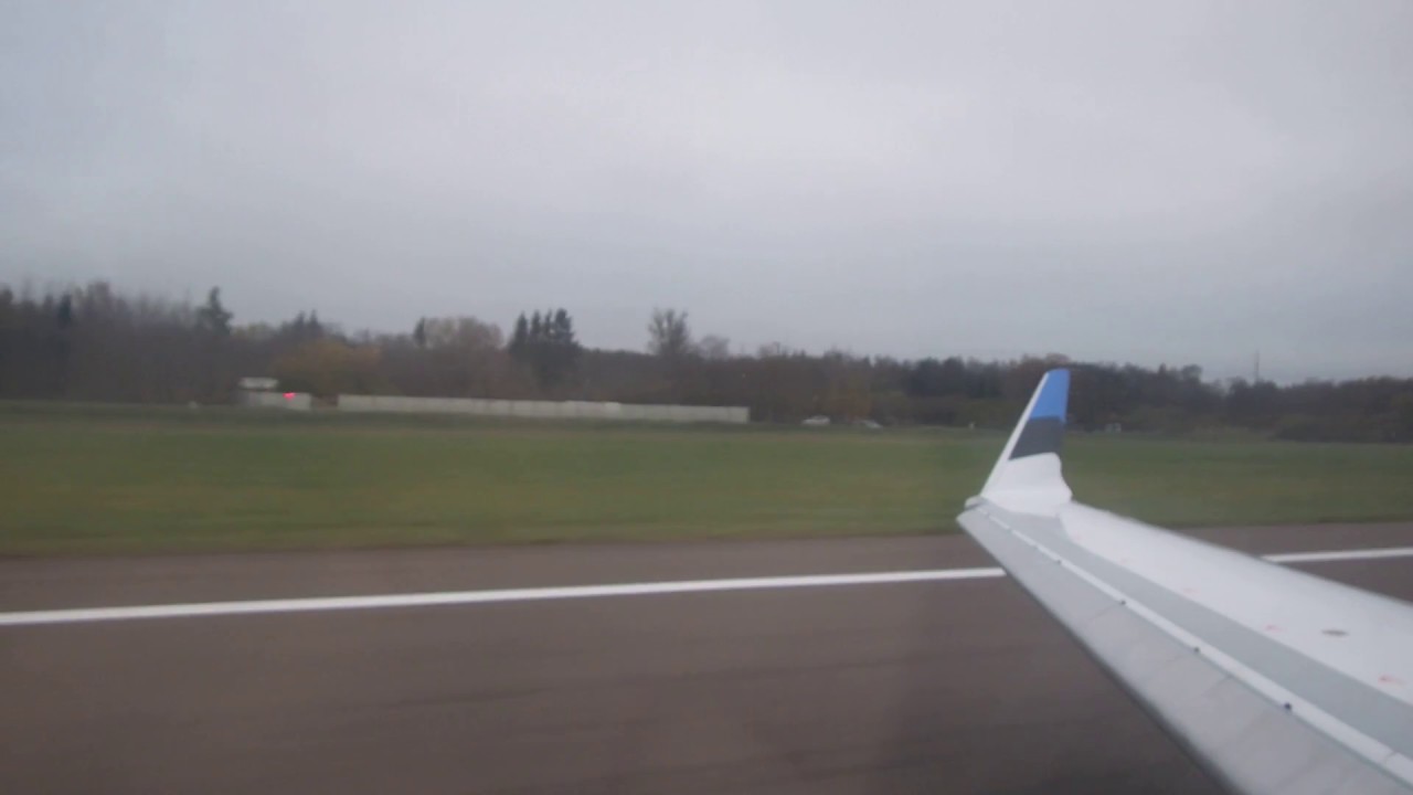 Nordica | CRJ-900 | Safety demo, pushback, taxi, takeoff | EETN 08