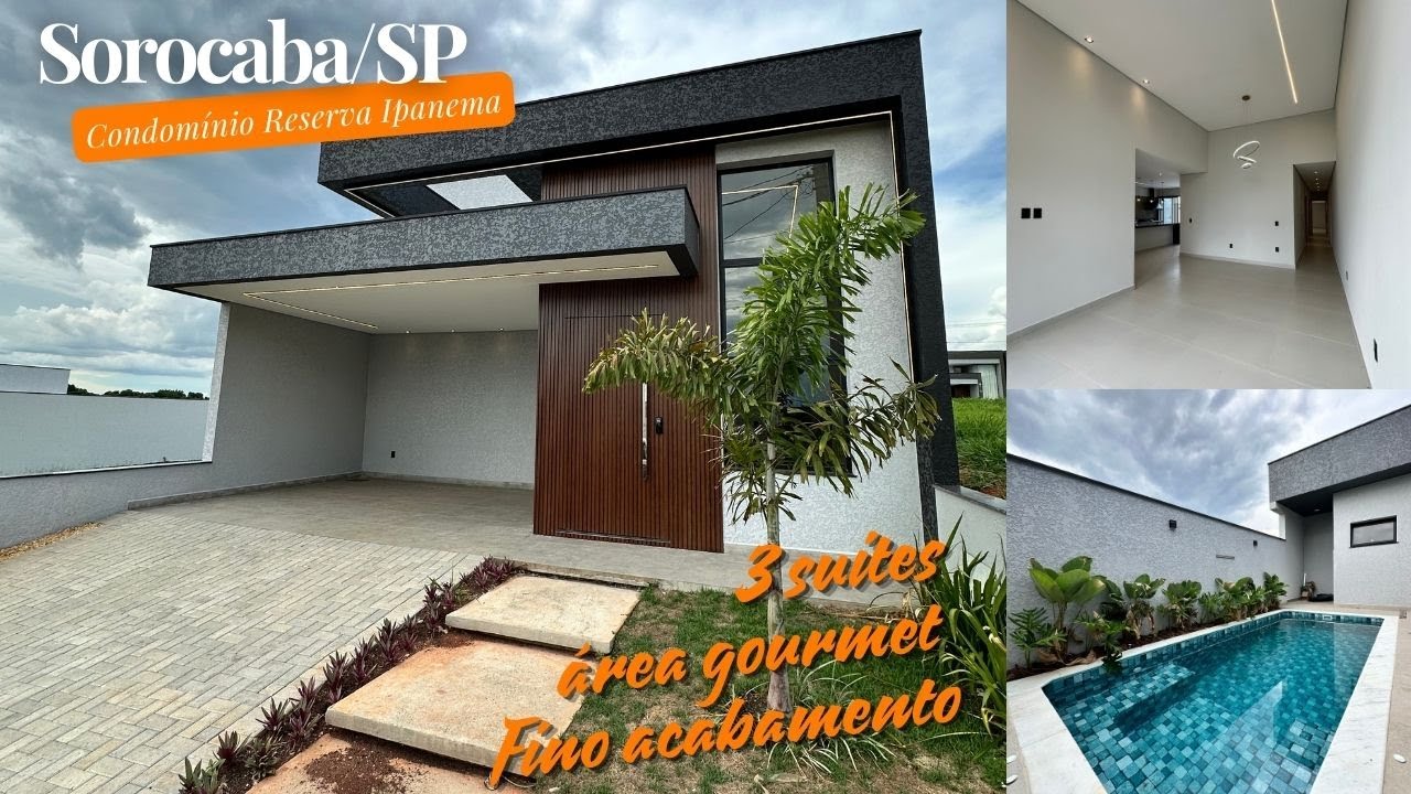 Sorocaba/SP- Condomínio Reserva Ipanema - 3 suites, área gourmet e muito mais!