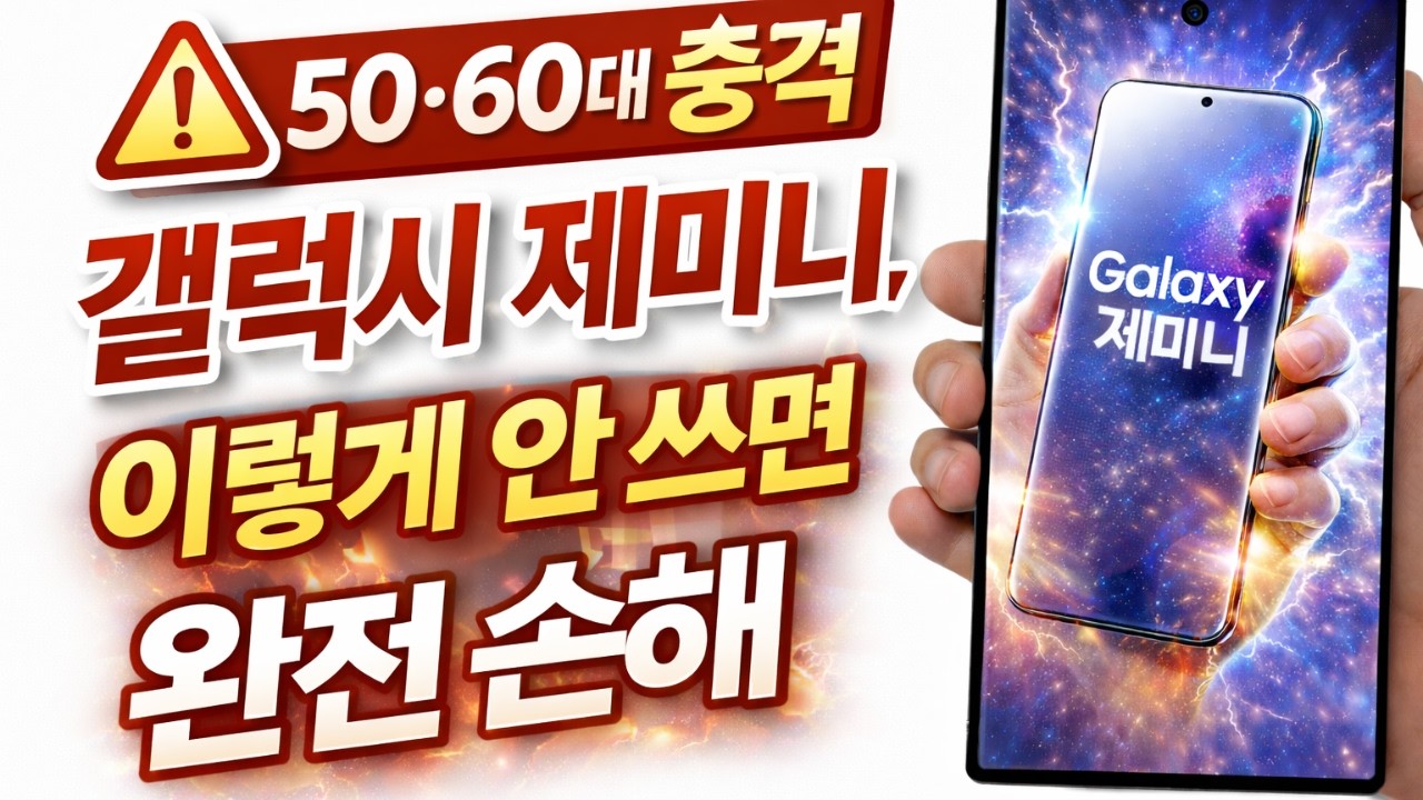 🚨 50·60대 충격갤럭시 제미니, 이렇게 안 쓰면 완전 손해