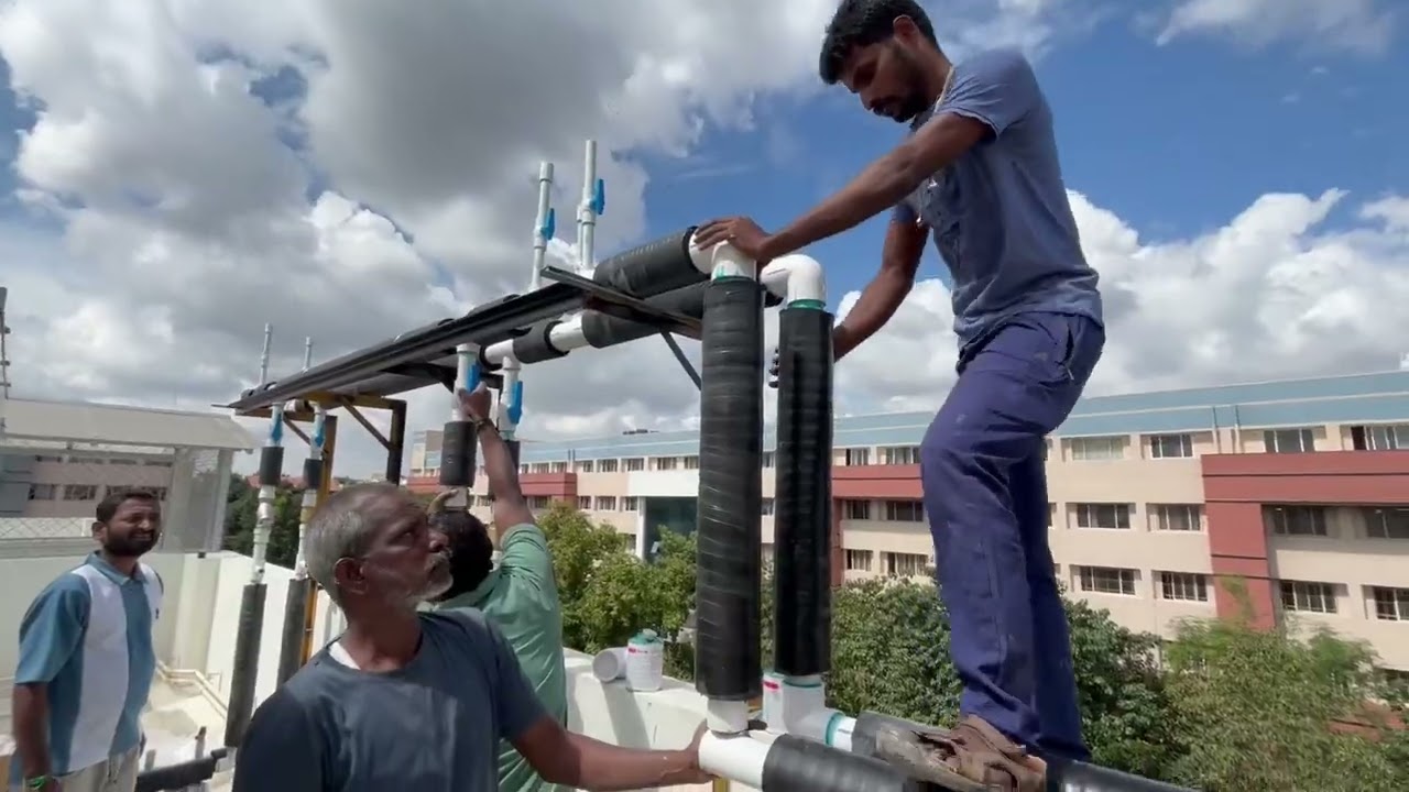 Chilled Water Upvc Piping with insulation | York Chiller #inverter #heatpump #installation