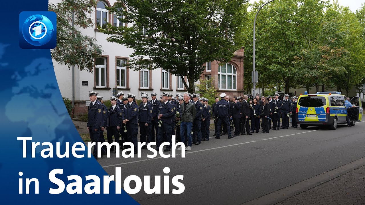 Saarlouis: Trauermarsch für getöteten Polizisten