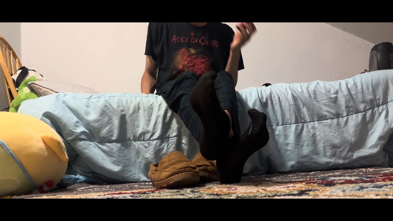 (Male 24) Black Sock Removal ASMR 