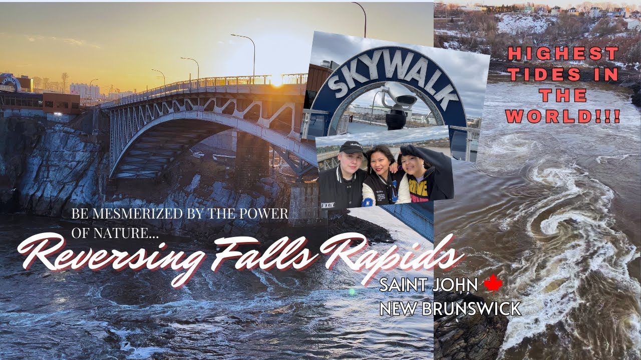 Reversing Falls Rapids of Saint John New Brunswick Canada - World's Greatest Tidal Impact on a River