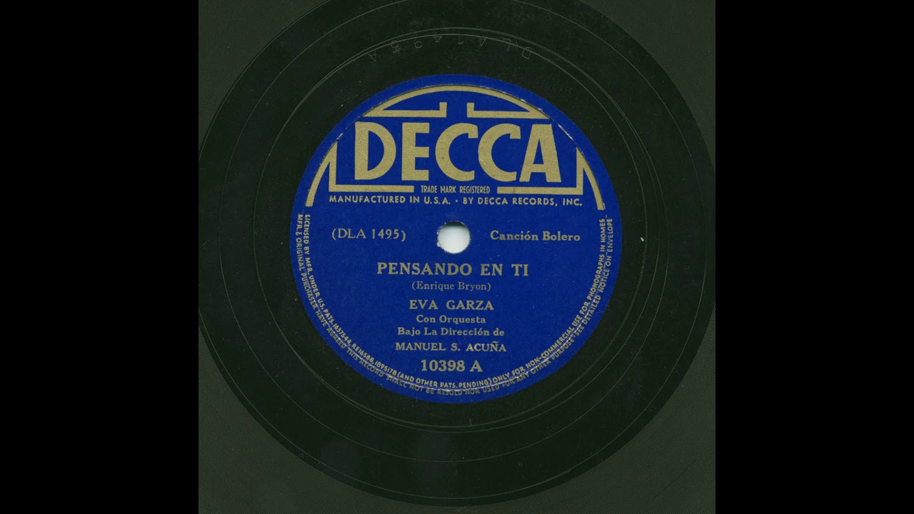 Eva Garza - Pensando En Ti - Decca 10398A