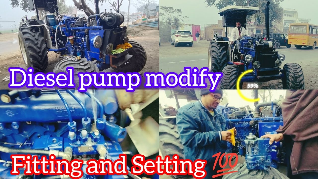 Farmtrac 60 Diesel pump Modify 💯 Proper Fitting and Setting 🧑‍🔧 65HP💪🔥☠️ #viral #tractor #tranding 