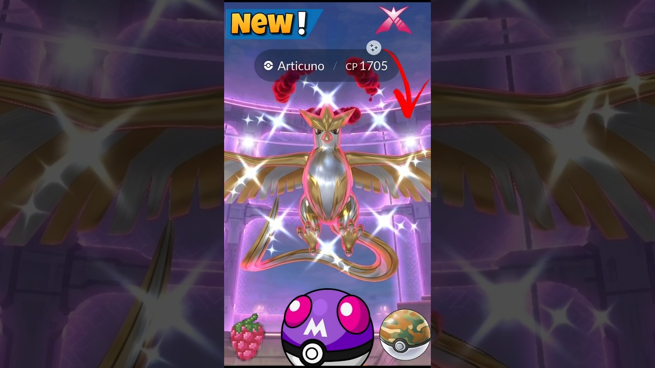 Самый первый рейд на Shiny Dynamax Articuno в Pok&eacute;mon GO✨️