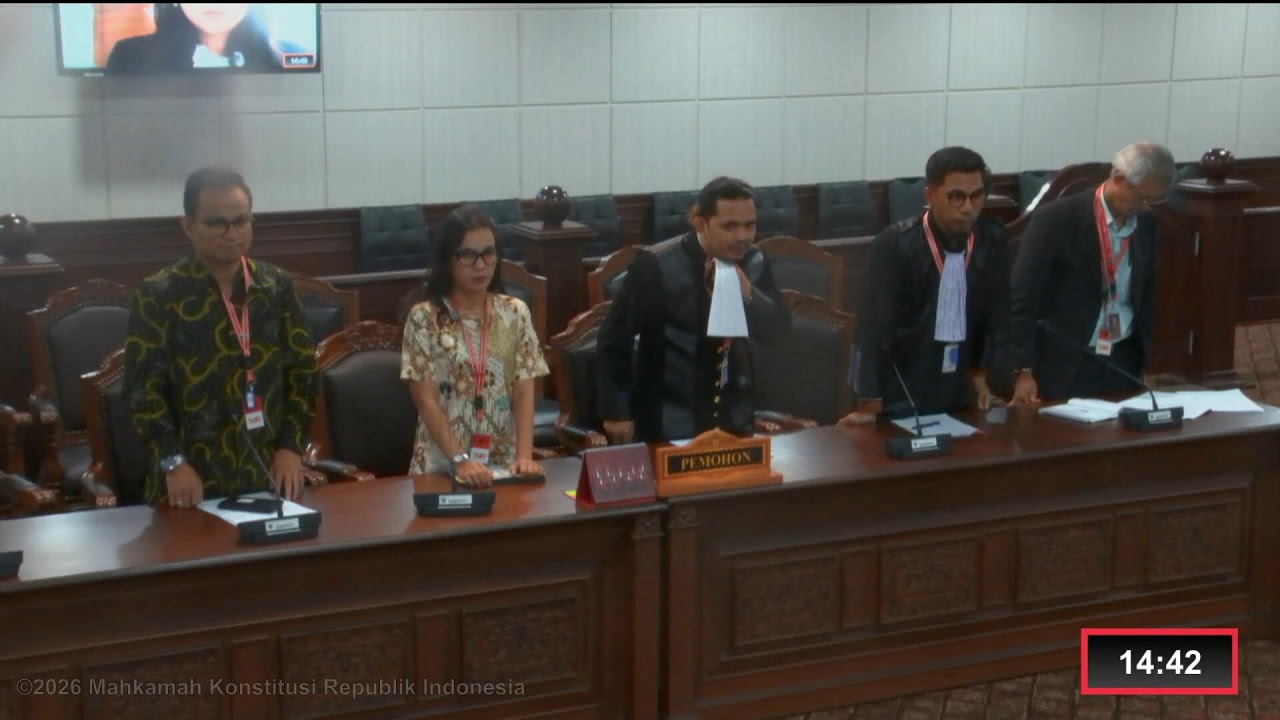 Sidang Perkara Nomor 21, 24/PUU-XXIV/2026. Senin, 26 Januari 2026.