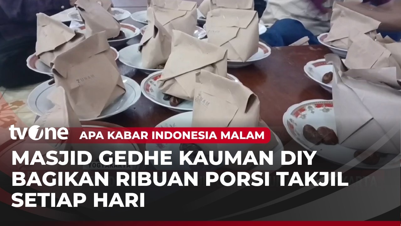 Tradisi Bagi-bagi Takjil di Masjid Gedhe Kauman DIY, Warga Sangat Antusias | AKIM