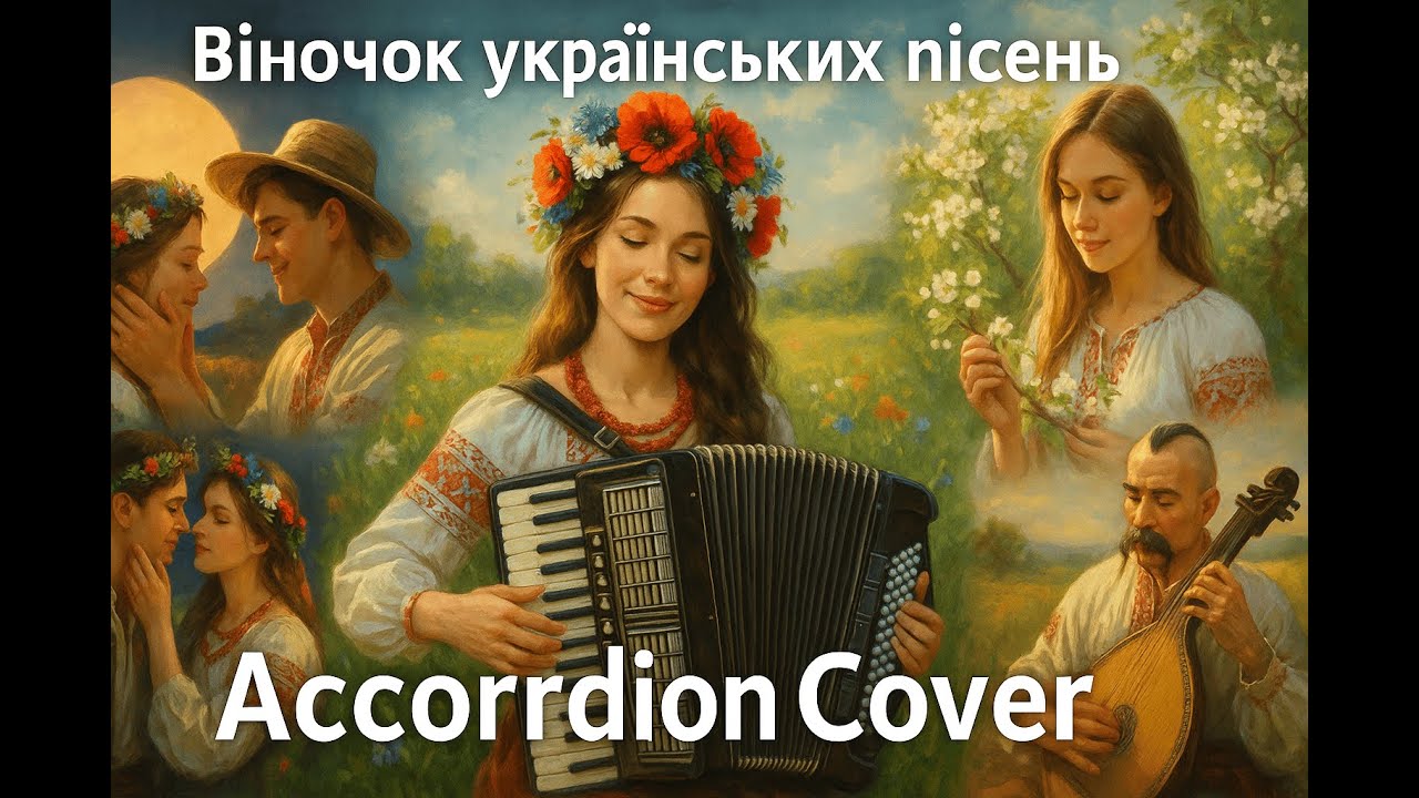 Ukrainian Lyrical Folk Songs Medley / Віночок українських народних ліричних пісень / BayanFusion 🎼