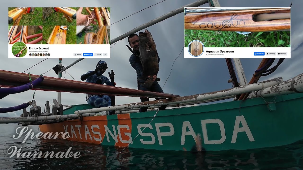 Batfish and Marbled Grouper and Green Grouper with Aquagun SpearGun CEO and Master Igor!