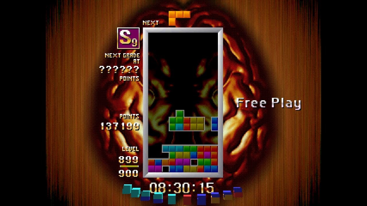 Tetris: The Grand Master 20G Mode GM in 9:32.11