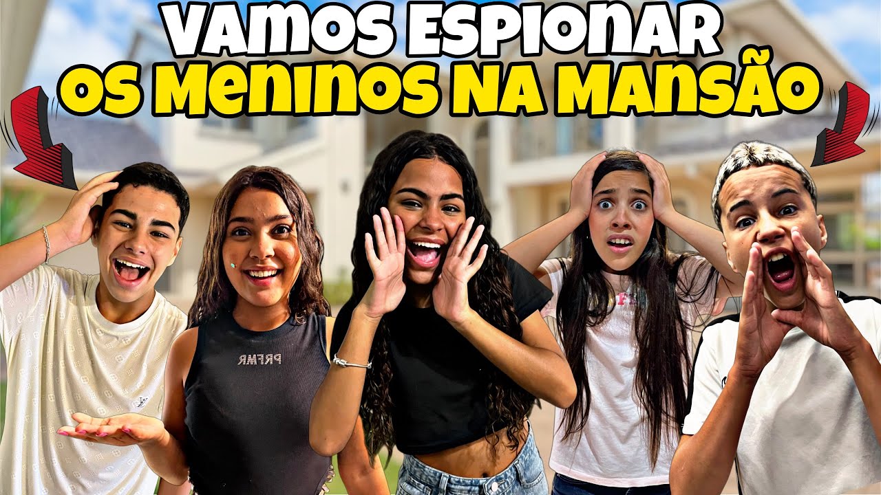 VAMOS ESPIONAR OS MENINOS NA MANSÃO DE FÉRIAS 