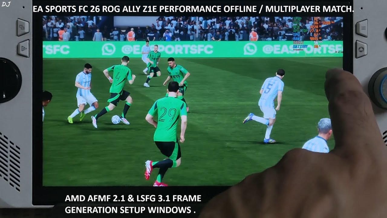 Производительность Rog Ally EA Sports FC 26 в офлайн/онлайн матчах + настройка генератора кадров ...