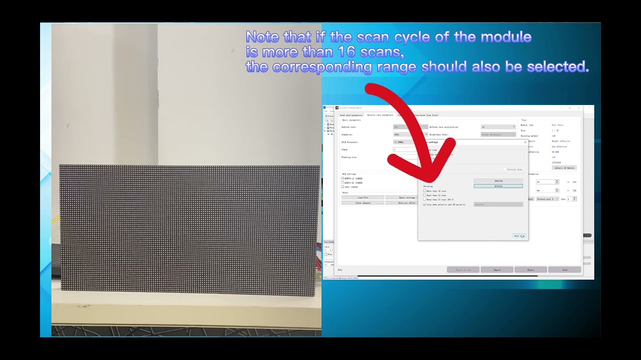 How to configure Indoor  P2.5 LED module