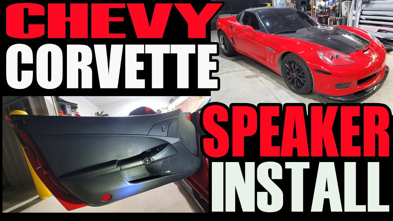 Установка передних динамиков в Chevy Corvette C6 с аудиосистемой Bose.
