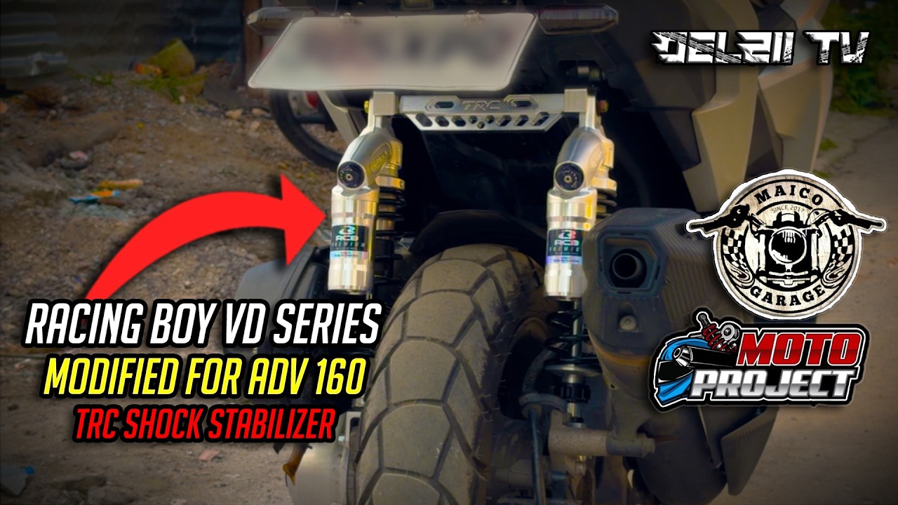 RACING BOY VD SERIES MODIFIED FOR HONDA ADV 160 | TRC SHOCK STABILIZER | RUBBER LINK | DELZII TV