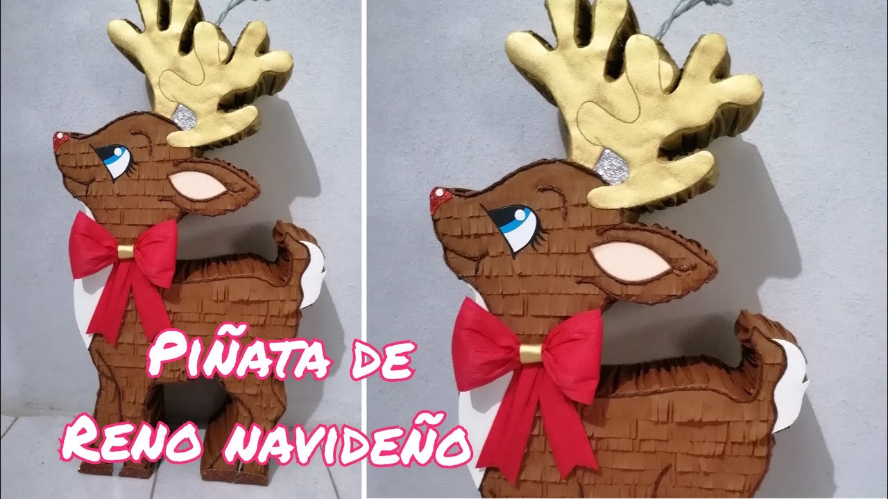 Cómo hacer piñata de Reno navideño