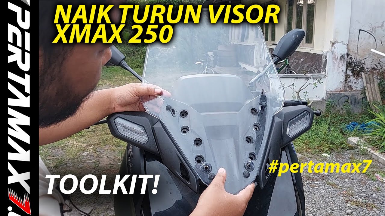 Cara Geser Naik Turun Visor Yamaha XMAX 250 Connected Windscreen Pakai Toolkit #xmax #visor #maxi
